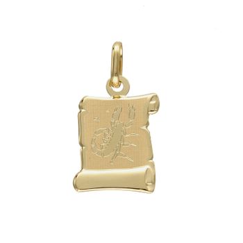 Złota zawieszka znak zodiaku Skorpion.jpg